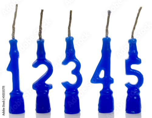 Photo: Birthday candles set I - 1 to 5 Birthday candles set I - 1 to 5