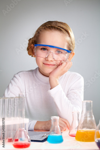 Photo: Laboratory girl Laboratory girl