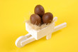 Easter egg white pushcart
