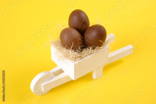 Photo: Easter egg white pushcart Easter egg white pushcart
