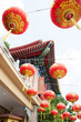 Lamp china temple with buddha in thailand.