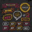 Discount labels. Hand drawn