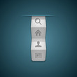 Vertical paper menu for the web