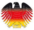Bundesadler in Schwarz, Rot, Gold