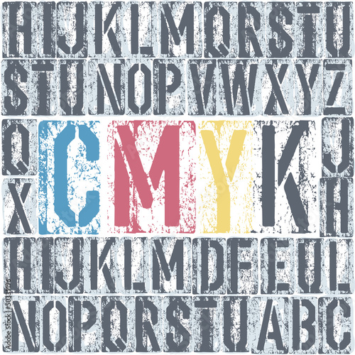 Vector: CMYK letterpress poster. Vector, EPS8 CMYK letterpress poster. Vector, EPS8