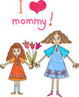 Kids Drawing. The Mother's Day