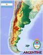 Argentine South America national emblem map symbol motto