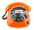 orange retro phone