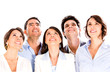 Business group looking up