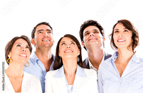 Photo: Business group looking up Business group looking up