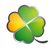 Yellow Four leaf clover
