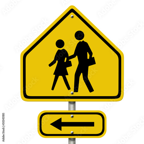 Illustration: School Crosswalk Warning Sign School Crosswalk Warning Sign