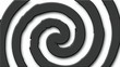 Black and white cartoon hypnosis circle (seamless loop)