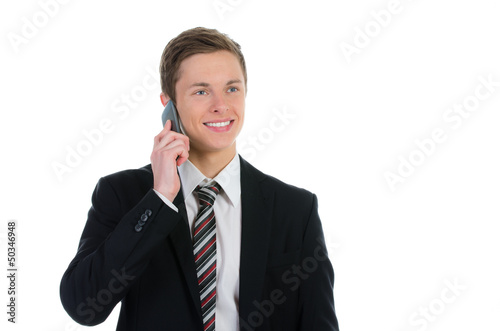 Photo: telefonierender geschäftsmann telefonierender geschäftsmann