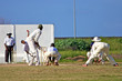 Photo: joueur de cricket avec batteur joueur de cricket avec batteur