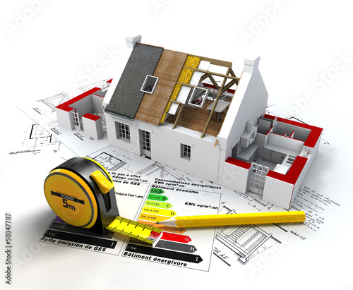 Illustration: Energy efficient construction Energy efficient construction