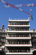 Photo: two cranes in blue sky two cranes in blue sky
