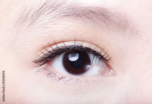Photo: beautiful woman Eye close up beautiful woman Eye close up
