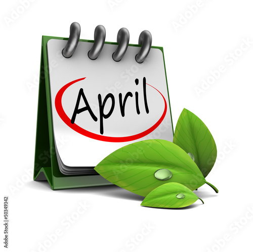 Illustration: april calendar april calendar