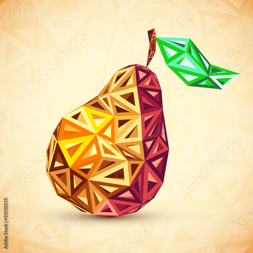 Vector: Abstract vintage colors triangles vector pear Abstract vintage colors triangles vector pear