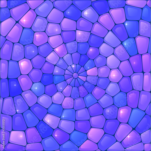 Vector: Violet abstract stained glass mosaic background Violet abstract stained glass mosaic background