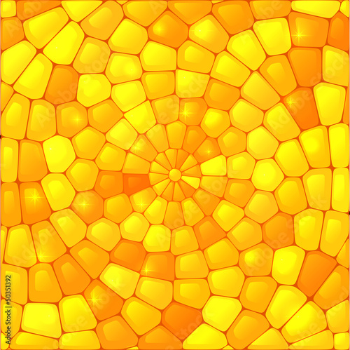 Vector: Yellow abstract stained glass mosaic background Yellow abstract stained glass mosaic background