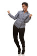 casual woman excited