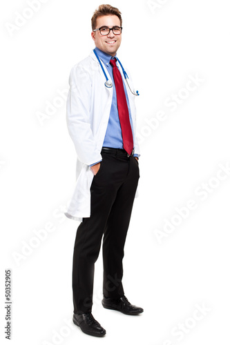 Photo: Doctor isolated on white Doctor isolated on white