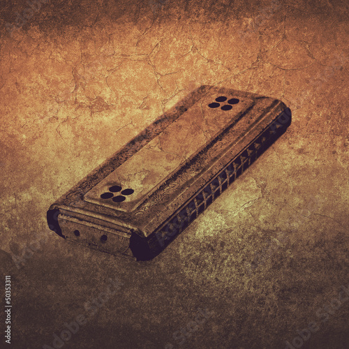 Photo: grunge harmonica grunge harmonica