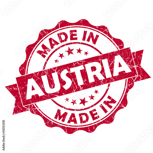 Illustration: made in Austria stamp made in Austria stamp