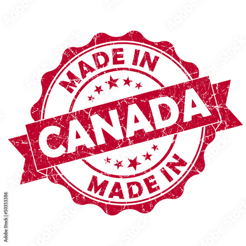 Illustration: made in canada stamp made in canada stamp