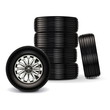Vector set of car wheels
