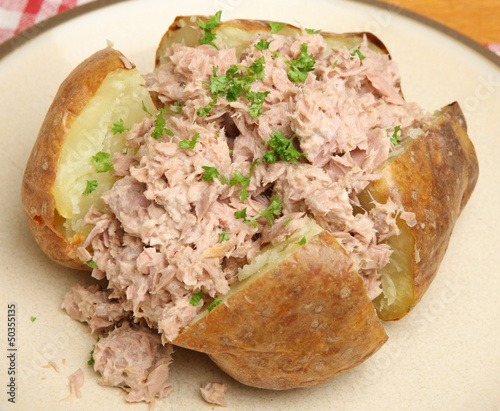 Photo: Baked Potato with Tuna Mayonnaise Baked Potato with Tuna Mayonnaise