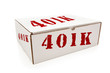 White Box with 401K on Sides Isolated