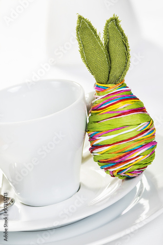 Photo: Kaffeetasse mit Osterdekoei Kaffeetasse mit Osterdekoei
