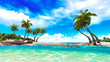 Ilustração: Tropical paradise beach Tropical paradise beach
