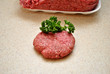 Raw Hamburg Patty with Parsley