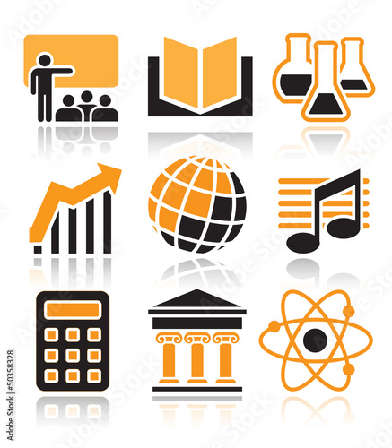 Vector: Science and education icons Science and education icons