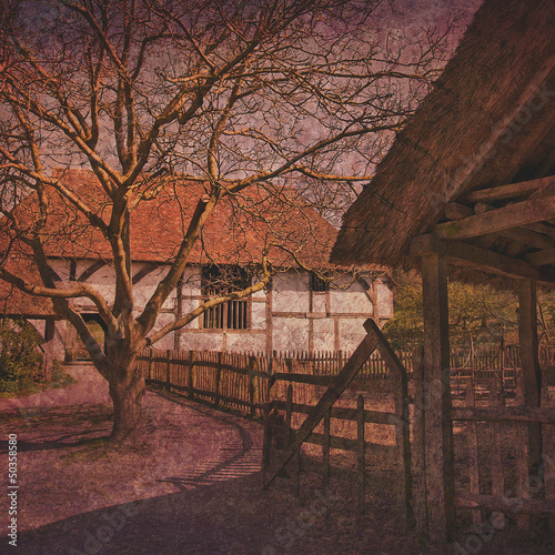 Photo: vintage farm building vintage farm building