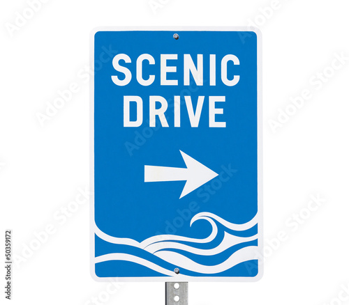 Illustration: Coastal Scenic Drive Surf Beach Sign Coastal Scenic Drive Surf Beach Sign