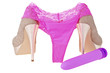 High heels, panties and vibrator