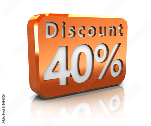 Illustration: forty percent discount forty percent discount