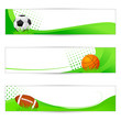 vector illustration of sports banner with balls
