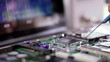 Repairing computer module, soldering SMD parts