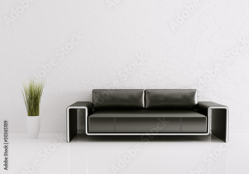 Illustration: Modern interior with sofa 3d render Modern interior with sofa 3d render
