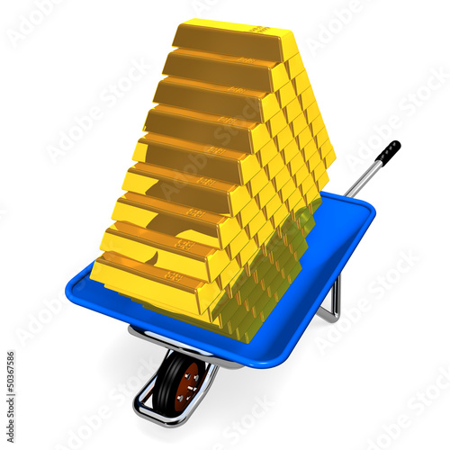 Illustration: BarrowWithGoldBar BarrowWithGoldBar