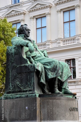 Photo: Writer Goethe statue Vienna Austria Writer Goethe statue Vienna Austria