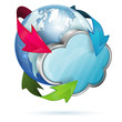 Global Access and Cloud Computing Concept