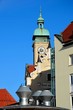 Clock tower & spires Munich Germany