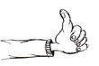 pouce vers le haut acceptation ok